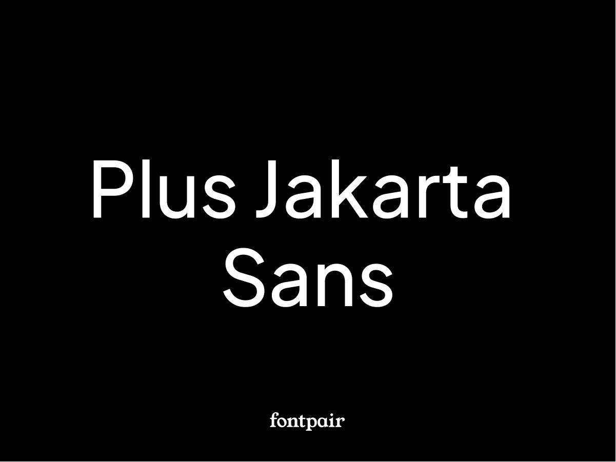 Ejemplo de fuente Plus Jakarta Sans